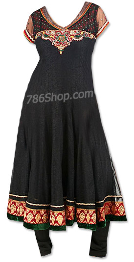  Black Chiffon Suit | Pakistani Dresses in USA- Image 1