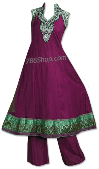  Magenta Georgette Suit  | Pakistani Dresses in USA- Image 1