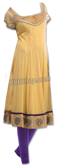  Yellow/Purple Georgette Suit | Pakistani Dresses in USA- Image 1
