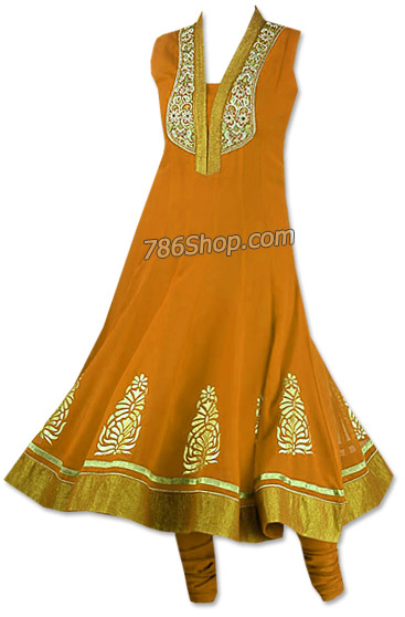  Rust Georgette Suit | Pakistani Dresses in USA- Image 1