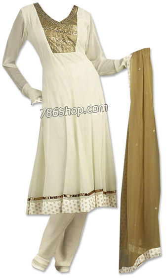  Off-white Georgette Suit | Pakistani Dresses in USA- Image 1