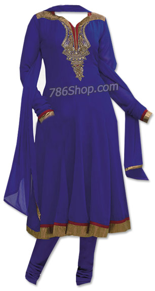  Blue Georgette Suit | Pakistani Dresses in USA- Image 1