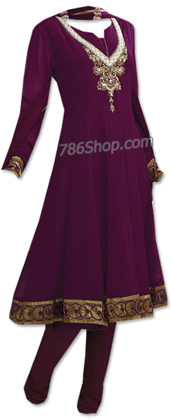  Dark Magenta Georgette Suit  | Pakistani Dresses in USA- Image 1