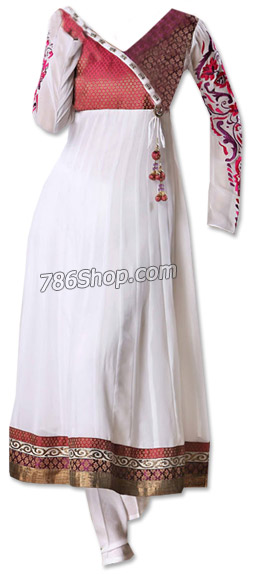  White Georgette Suit | Pakistani Dresses in USA- Image 1