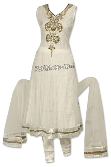  White Chiffon Suit | Pakistani Dresses in USA- Image 1