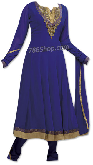  Blue Georgette Suit | Pakistani Dresses in USA- Image 1