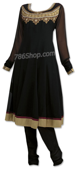  Black Georgette Suit  | Pakistani Dresses in USA- Image 1