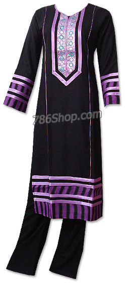  Black Marina Suit | Pakistani Dresses in USA- Image 1