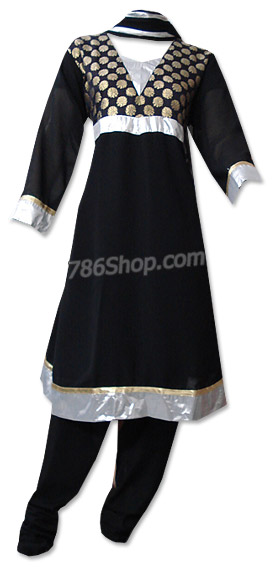  Black Georgette Suit | Pakistani Dresses in USA- Image 1