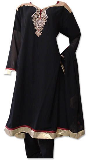  Black Georgette Suit  | Pakistani Dresses in USA- Image 1