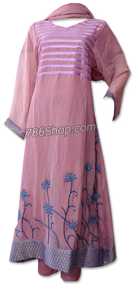  Peach Chiffon Suit  | Pakistani Dresses in USA- Image 1