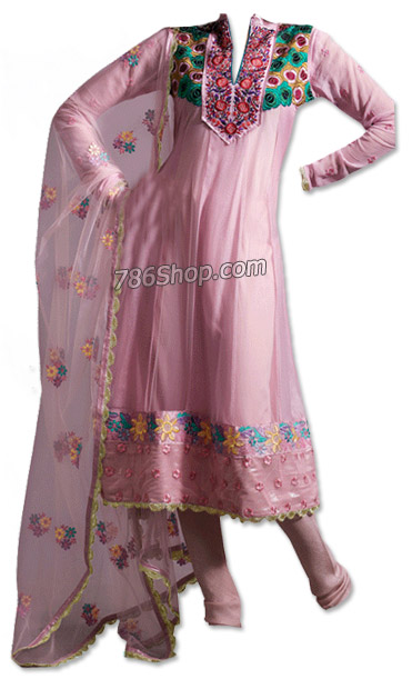  Light Pink Chiffon Suit   | Pakistani Dresses in USA- Image 1