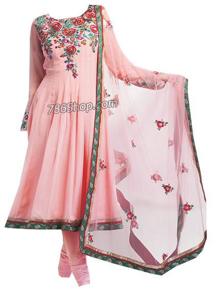 Pink Chiffon Suit  | Pakistani Dresses in USA- Image 1