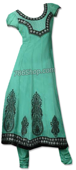  Sea Green Georgette Suit   | Pakistani Dresses in USA- Image 1