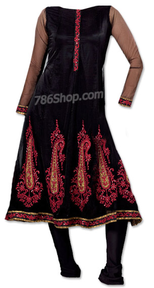  Black Chiffon Suit | Pakistani Dresses in USA- Image 1