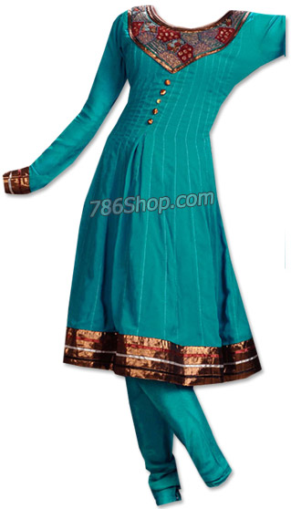  Sea Green Georgette Suit | Pakistani Dresses in USA- Image 1