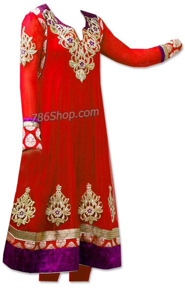  Red Georgette Suit | Pakistani Dresses in USA- Image 1