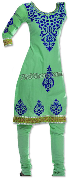  Light Green Georgette Suit | Pakistani Dresses in USA- Image 1