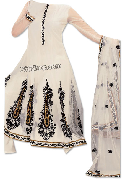  White Chiffon Suit | Pakistani Dresses in USA- Image 1