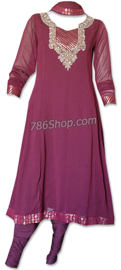 Dark Magenta Georgette Suit  | Pakistani Dresses in USA- Image 1
