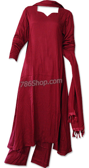  Maroon Marina Suit | Pakistani Dresses in USA- Image 1