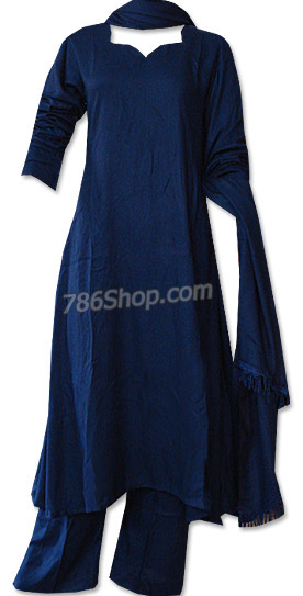  Navy Blue Marina Suit | Pakistani Dresses in USA- Image 1