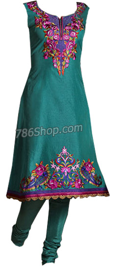  Teal Georgette Suit  | Pakistani Dresses in USA- Image 1