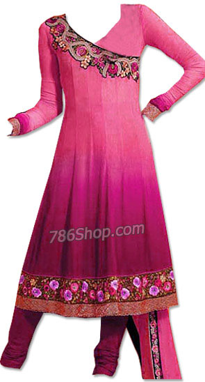  Pink/Magenta Georgette Suit  | Pakistani Dresses in USA- Image 1