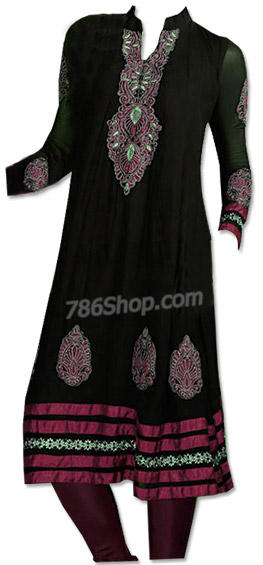  Black Georgette Suit  | Pakistani Dresses in USA- Image 1