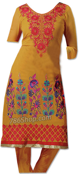  Mustered Georgette Suit  | Pakistani Dresses in USA- Image 1