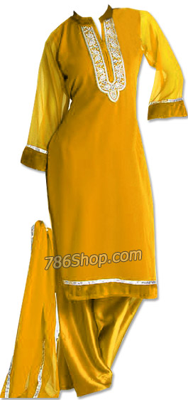  Mustered Georgette Suit  | Pakistani Dresses in USA- Image 1