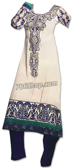  Off-White Georgette Suit  | Pakistani Dresses in USA- Image 1