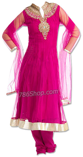  Pink Chiffon  Suit  | Pakistani Dresses in USA- Image 1