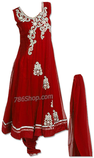 Red Chiffon Suit   | Pakistani Dresses in USA