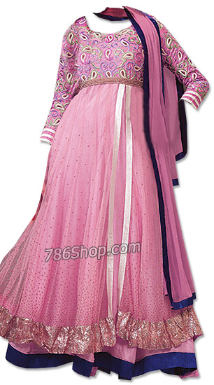  Pink Chiffon Suit   | Pakistani Dresses in USA- Image 1