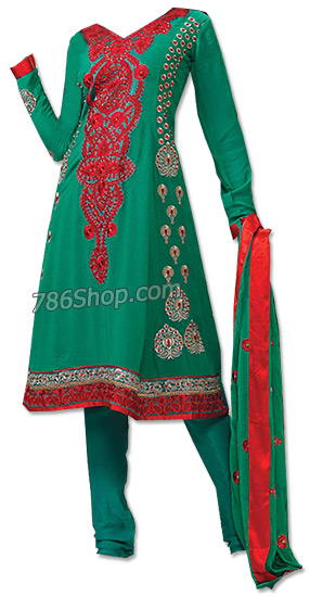  Sea Green Georgette Suit    | Pakistani Dresses in USA- Image 1