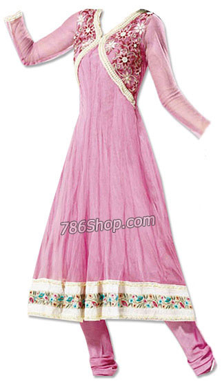  Light Pink Chiffon Suit   | Pakistani Dresses in USA- Image 1