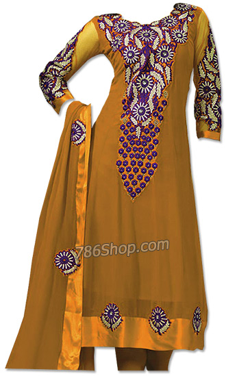  Bronze Georgette Suit  | Pakistani Dresses in USA- Image 1