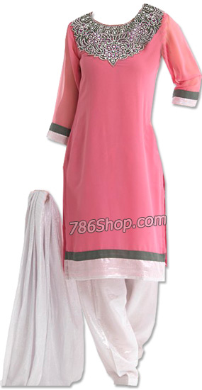  Pink Georgette Suit  | Pakistani Dresses in USA- Image 1