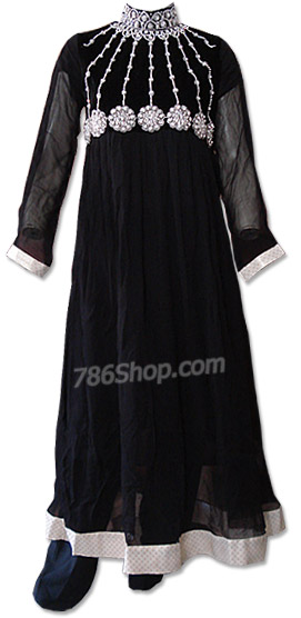  Black Chiffon Suit | Pakistani Dresses in USA- Image 1