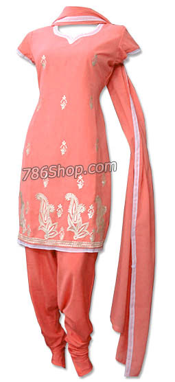  Peach Georgette Suit  | Pakistani Dresses in USA- Image 1
