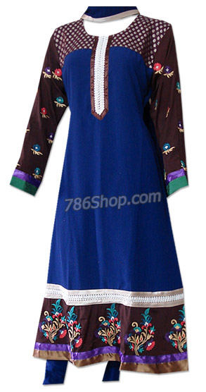  Blue Georgette Suit  | Pakistani Dresses in USA- Image 1