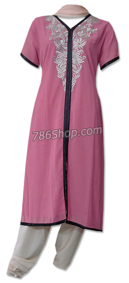  Tea Pink Georgette Suit | Pakistani Dresses in USA- Image 1
