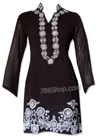  Black Georgette Kurti | Pakistani Dresses in USA- Image 1