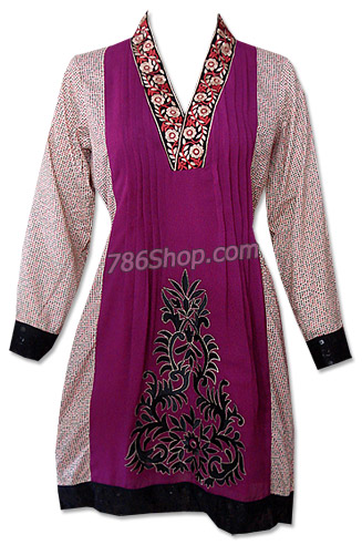  Lilac/Purple Georgette Kurti | Pakistani Dresses in USA- Image 1