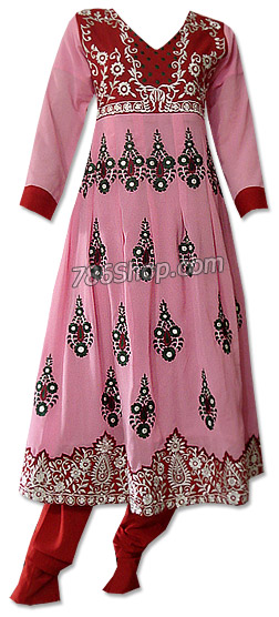  Pink Georgette Suit  | Pakistani Dresses in USA- Image 1