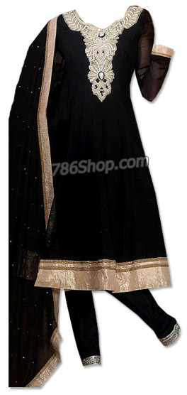 Black Chiffon Suit | Pakistani Dresses in USA- Image 1