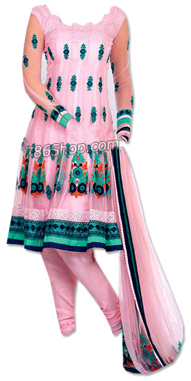  Pink Chiffon Suit | Pakistani Dresses in USA- Image 1