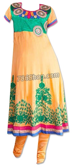  Yellow/Green Georgette Suit | Pakistani Dresses in USA- Image 1