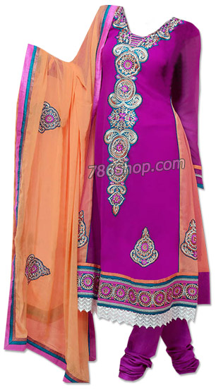  Purple Georgette Suit | Pakistani Dresses in USA- Image 1